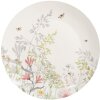 Clayre & Eef Large Plate Botanical Porcelain White Ø 26x2 cm