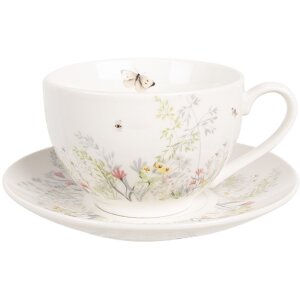 Clayre & Eef WFFKS Coffee Cup with Saucer White 250...