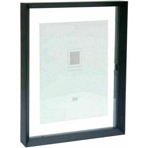 Deknudt S028K2 Glass Frame Black Aluminium Strip Floating...