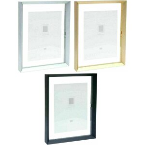 Deknudt S028 Glass Frame Floating Gold Silver Black 18x24...