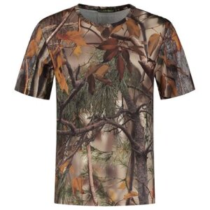 Stealth Gear T-shirt short sleeve camo forest print size XXL