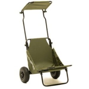 Buteo Photo Gear transport trolley Forest Green sun canopy