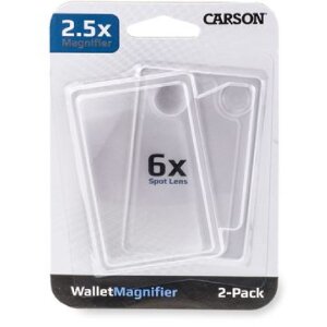 Carson pocket magnifier WM-01 2.5x 6x credit card sized...