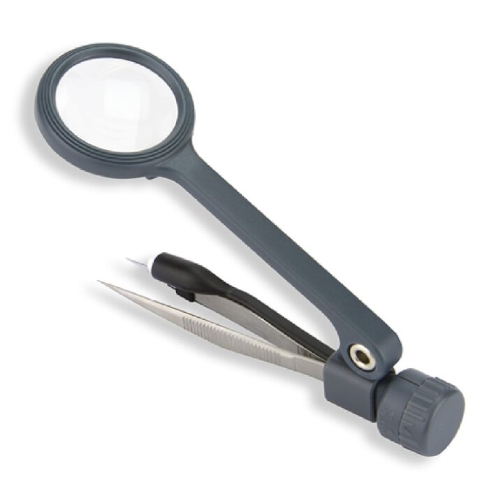 Carson MagniGrip MG-88 magnifying glass tweezers 4.5x LED ultra-light aspherical lens