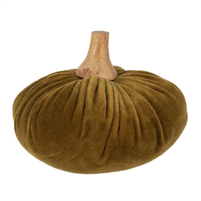 Clayre & Eef 65418 Decorative Pumpkin Green Ø 15x12 cm Country Style