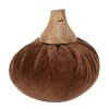 Clayre & Eef 65421 Decorative Pumpkin Brown Ø 9x8 cm Country Style