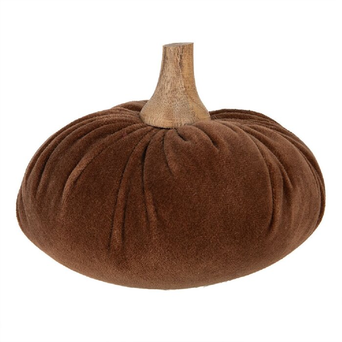 Clayre & Eef 65423 Decorative Pumpkin Brown Ø 15x12 cm Country Style