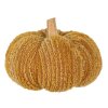 Clayre & Eef 65448 Decorative Pumpkin Yellow Polyester Ø 15x12 cm Country Style