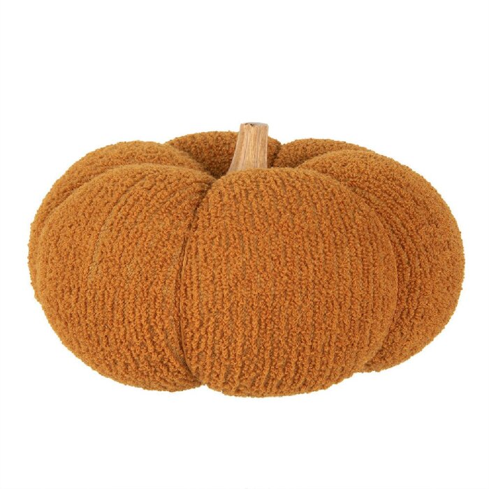 Clayre & Eef 65453 Decorative Pumpkin Orange Polyester Ø 25x16 cm