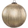 Clayre & Eef 6GL4549XL Christmas Tree Bauble Gold Coloured Ø 24x24 cm Classic Style