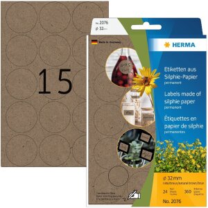 HERMA multipurpose labels 2076 Ø 32mm Silphie...