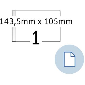 HERMA 8492 Sheet labels A6 paper white 143.5x105 mm 2000...