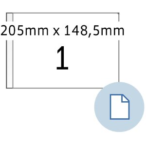 HERMA 8493 Sheet labels A5 paper white 205x148.5mm 1000...