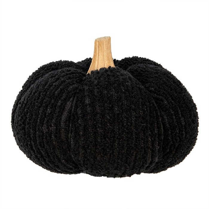 Clayre & Eef 65399 Decorative Pumpkin Black Ø 15x12 cm Country Style