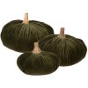 Clayre & Eef 65430 Decoration Pumpkin Green Ø 20x14 cm Country Style Polyester