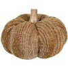 Clayre & Eef 65434 Decorative Pumpkin Brown Beige Polyester Ø 20x14 cm Country Style