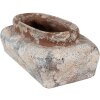 Clayre & Eef 6TE0522M Flower Pot Terracotta Beige Grey 22x12x8 cm