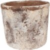 Clayre & Eef 6TE0526L Flower Pot Terracotta Beige Ø 16x14 cm Country Style