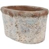 Clayre & Eef 6TE0528M Flower Pot Terracotta Beige Blue 19x11x10 cm Country Style