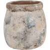 Clayre & Eef 6TE0535 Flower Pot Terracotta Beige Blue Ø 14x14 cm Country Style