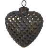 Clayre & Eef 6GL4529L Christmas tree baubles black gold 10x4x11 cm