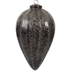 Clayre & Eef 6GL4530L Christmas bauble black silver...