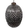 Clayre & Eef 6GL4531M Christmas Tree Bauble Black Grey Ø 13x18 cm