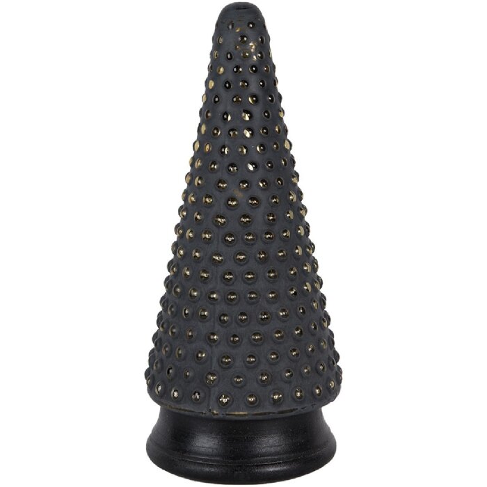 Clayre & Eef 65384 Christmas Tree Gold Grey Ø 14x31 cm Country Style