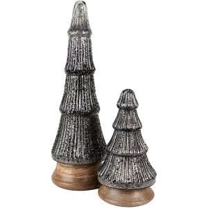 Clayre & Eef 65386 Christmas Tree Silver Black...