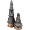 Clayre & Eef 65387 Christmas Tree Silver Black Ø 15x44 cm