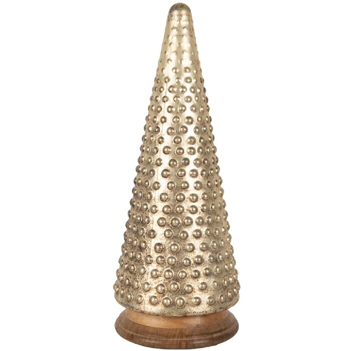 Clayre & Eef 65392 Christmas Tree Gold Coloured Ø 17x41 cm