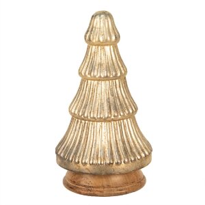 Clayre & Eef Christmas tree gold Ø 13x25 cm...