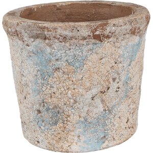 Clayre & Eef Flower Pot Beige Green Ø 14x12 cm...