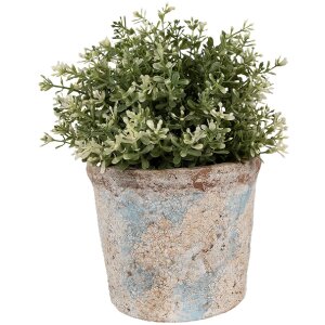 Clayre & Eef Flower Pot Beige Green Ø 14x12 cm...