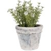 Clayre & Eef 6TE0520S Flower Pot Terracotta White Blue Ø 10x8 cm Country Style