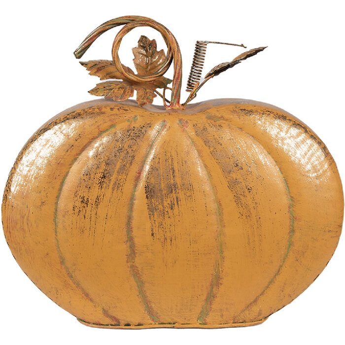 Clayre & Eef 6Y5623 Decorative Pumpkin Orange Iron 34x15x32 cm