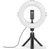 Hama 20497 LED Ring Light SpotLight Smart 80 II Set for Smartphone Black