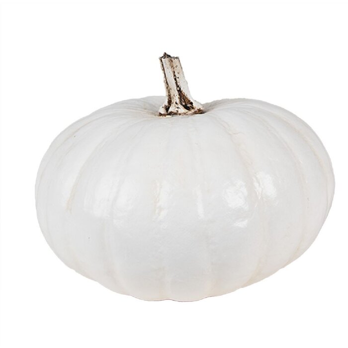 Clayre & Eef 6PR4370 Decorative Pumpkin White Polyresin Ø 17x13 cm