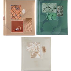 Hama self-adhesive album Singo II 28x31cm 20 white pages beige terracotta green