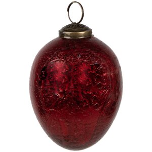 Clayre & Eef 6GL4507 Christmas bauble set red 24x23x9 cm Ø 5x10 cm