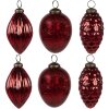 Clayre & Eef 6GL4507 Christmas bauble set red 24x23x9 cm Ø 5x10 cm