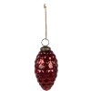 Clayre & Eef 6GL4507 Christmas bauble set red 24x23x9 cm Ø 5x10 cm