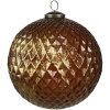 Clayre & Eef 6GL4511 Christmas Tree Bauble Brown Gold Ø15cm Set of 4