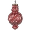 Clayre & Eef 6GL4512 Christmas bauble set 4 red glass 29x18x9cm Ø8x15cm