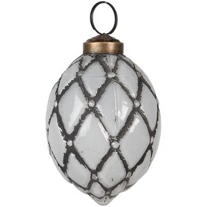 Clayre & Eef 6GL4522 Christmas Tree Bauble Grey...