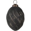 Clayre & Eef 6GL4680 Christmas tree baubles black Ø 7x11 cm