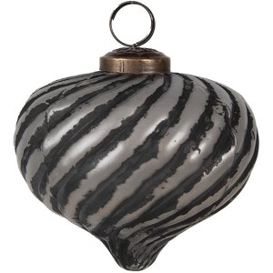 Clayre & Eef 6GL4681 Christmas Tree Bauble Black Grey...