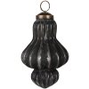 Clayre & Eef 6GL4684 Christmas tree baubles Ø 7x12 cm Black