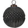 Clayre & Eef 6GL4686 Christmas Tree Bauble Black Ø 10x10 cm