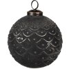 Clayre & Eef 6GL4687 Christmas Tree Bauble Black Ø 10x10 cm